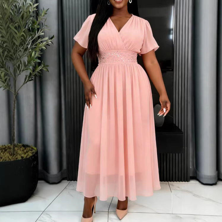 Robe maxi femme avec accent scintillant exclusif Mirla