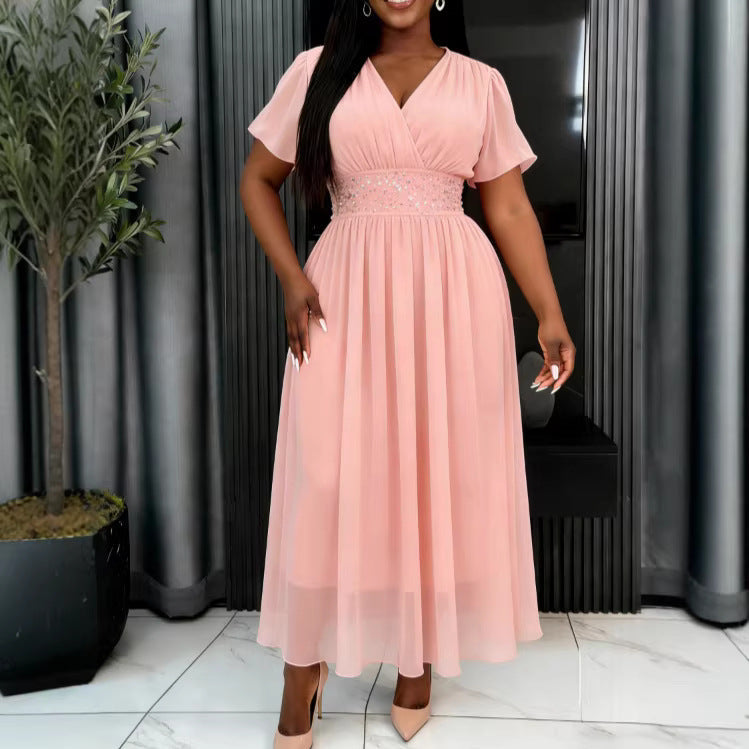 Robe maxi femme avec accent scintillant exclusif Mirla