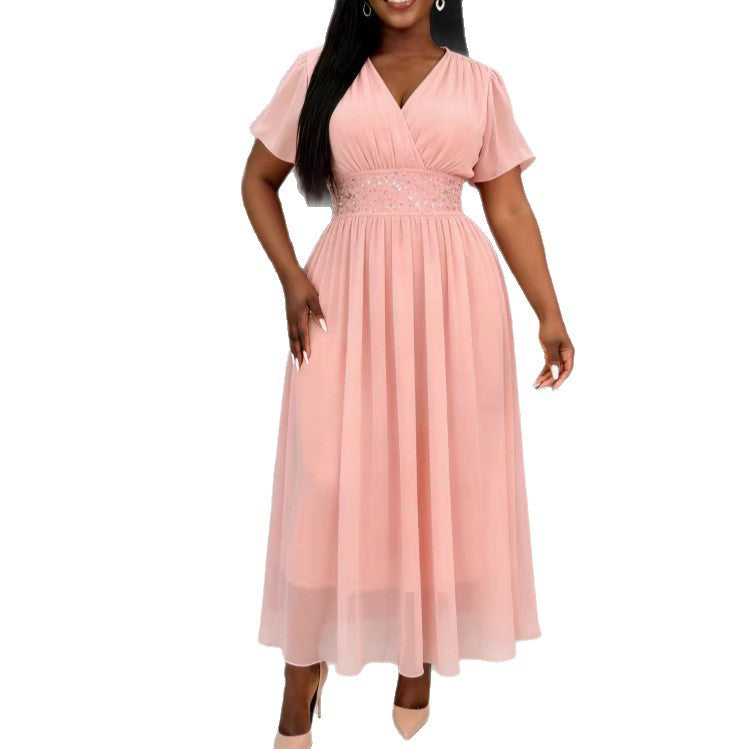Robe maxi femme avec accent scintillant exclusif Mirla