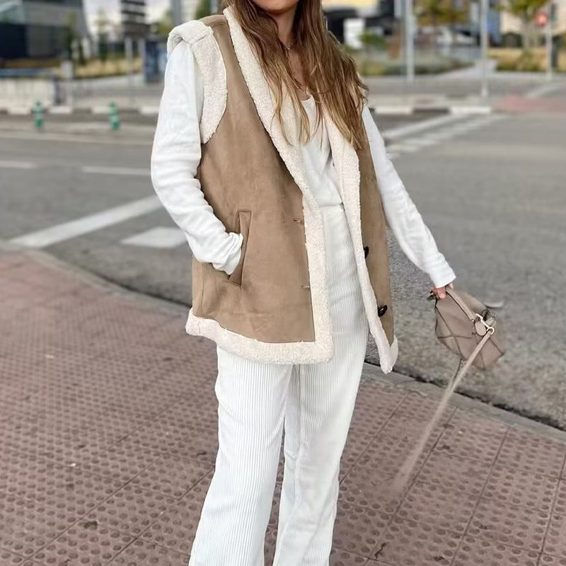 Amelie | Gilet en fausse fourrure luxueux et moderne