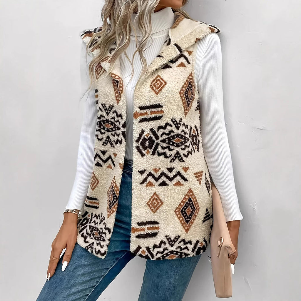 Lena | Gilet moderne et confortable pour femmes avec motif géométrique