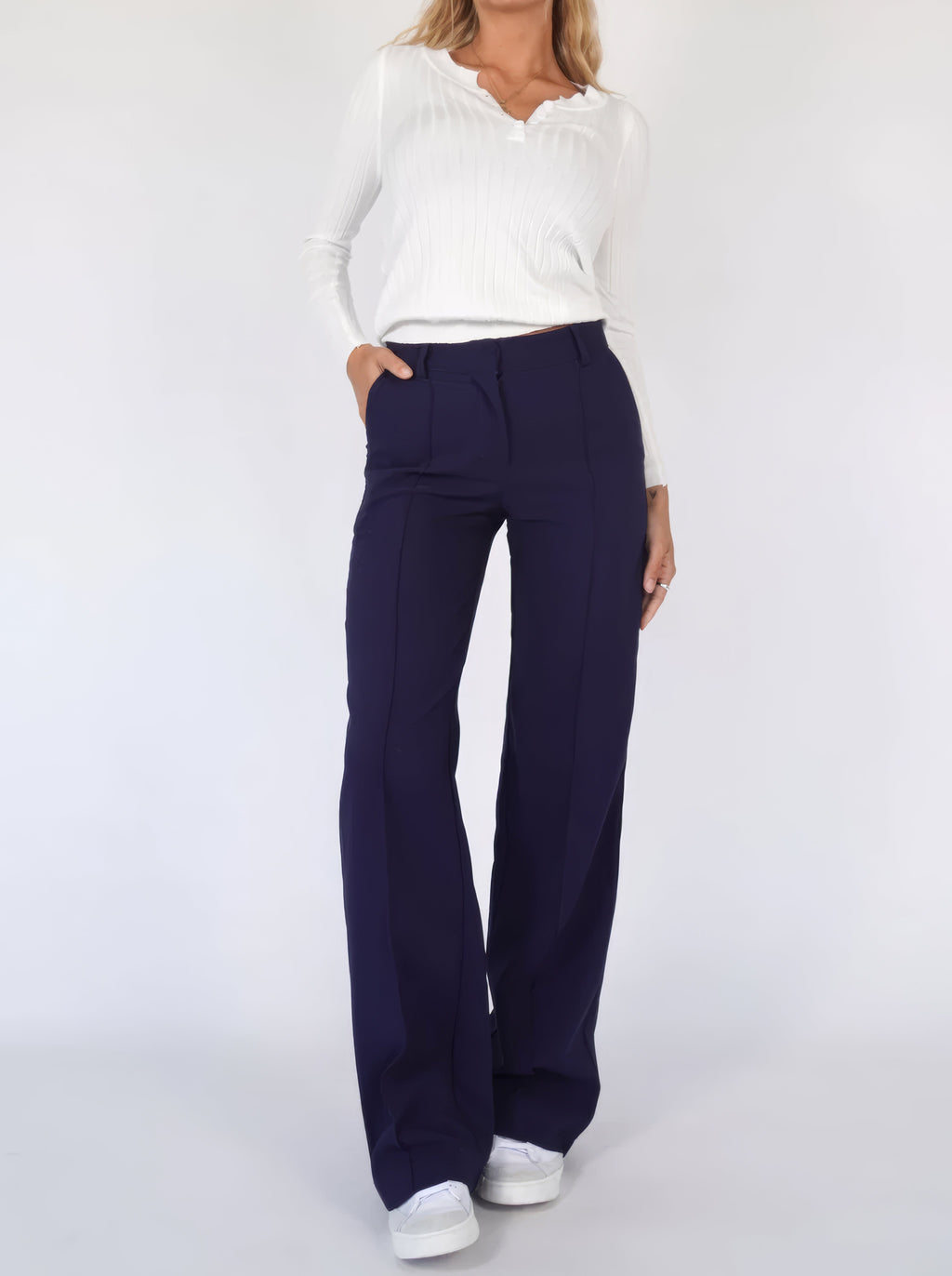 Pantalon Femme | Taille Haute & Jambes Droites