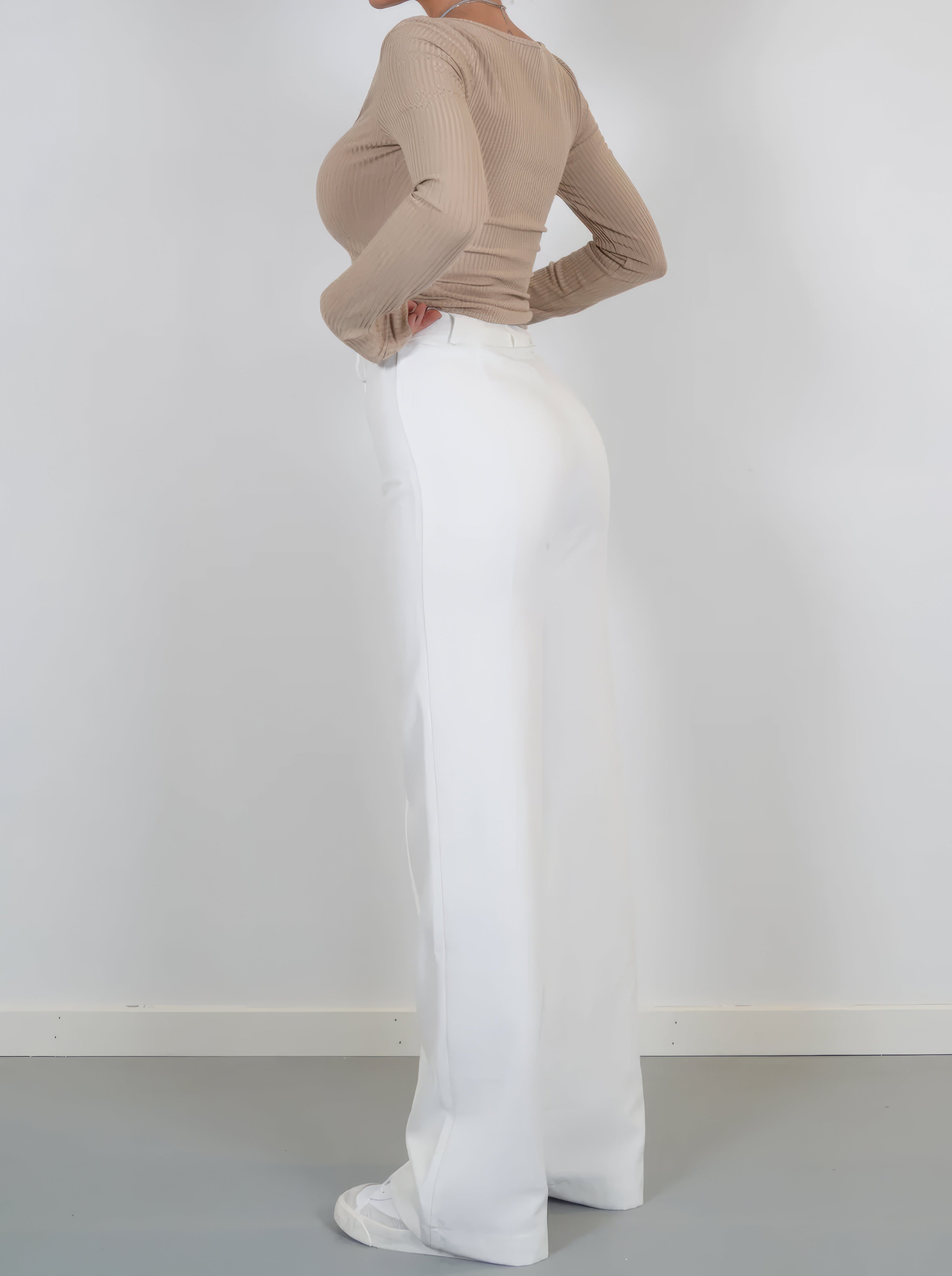 Pantalon Femme | Taille Haute & Jambes Droites