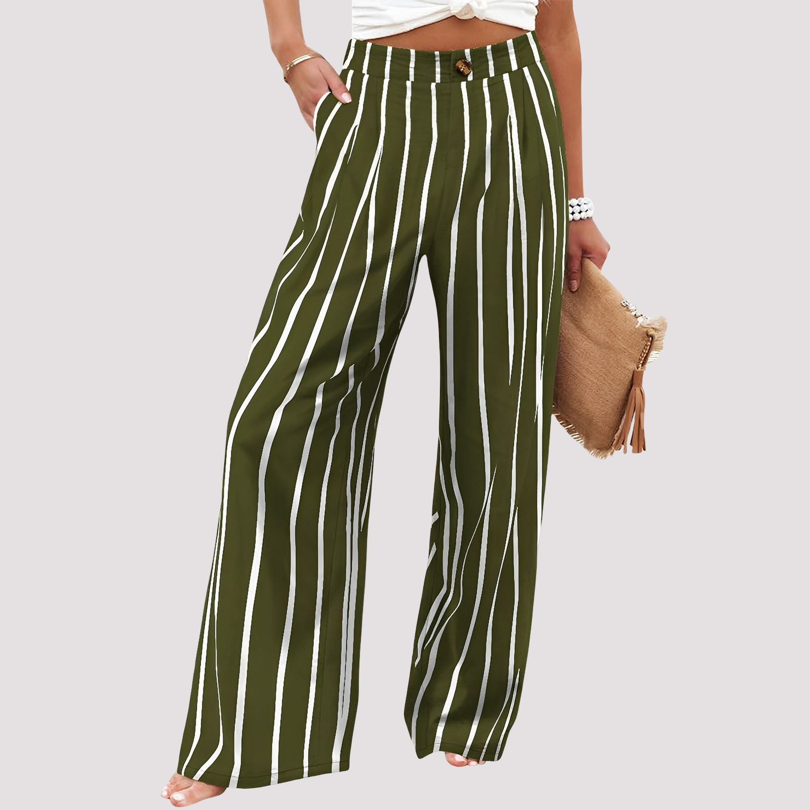 Pantalon Femme | Jambe Large & Confort Taille Haute