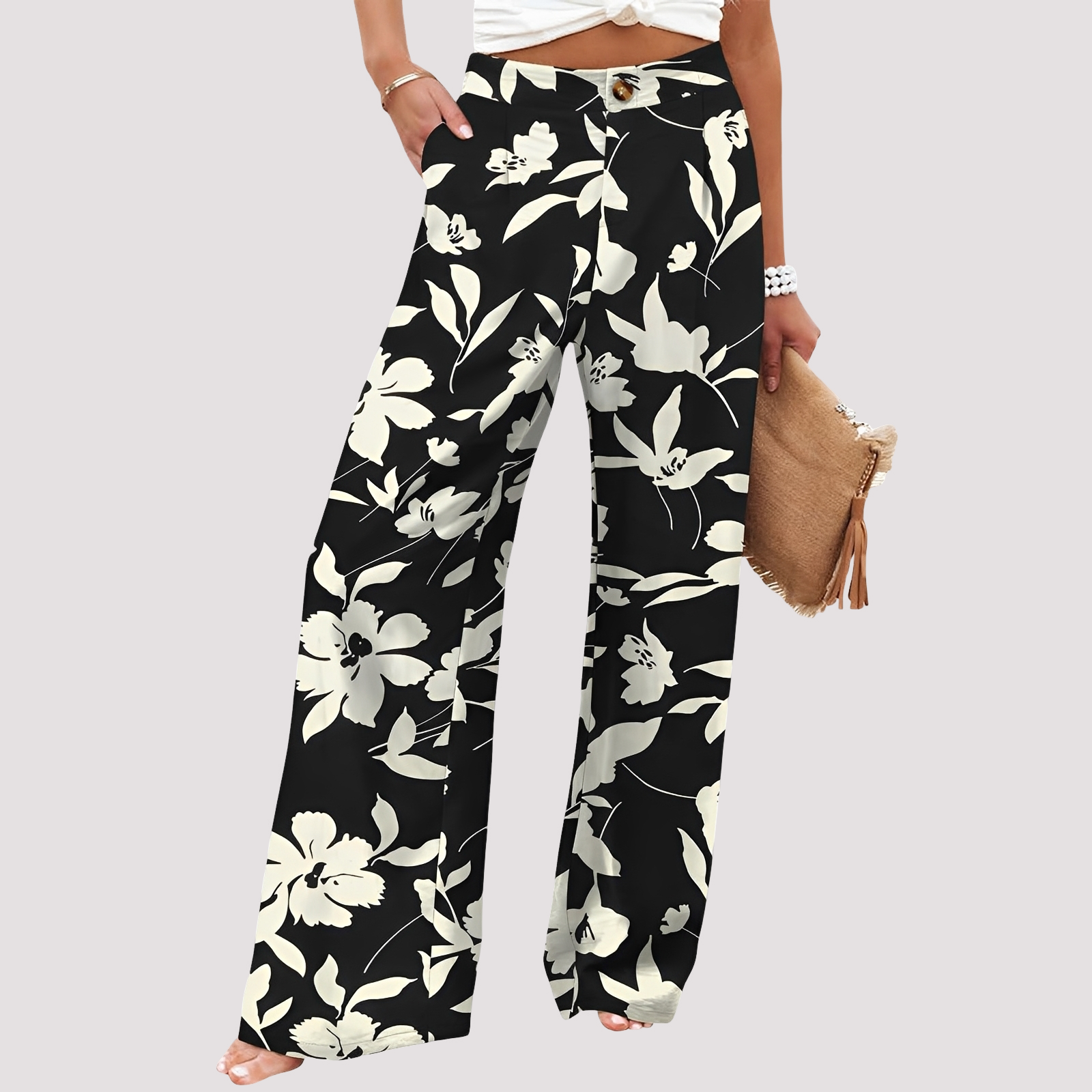 Pantalon Femme | Jambe Large & Confort Taille Haute