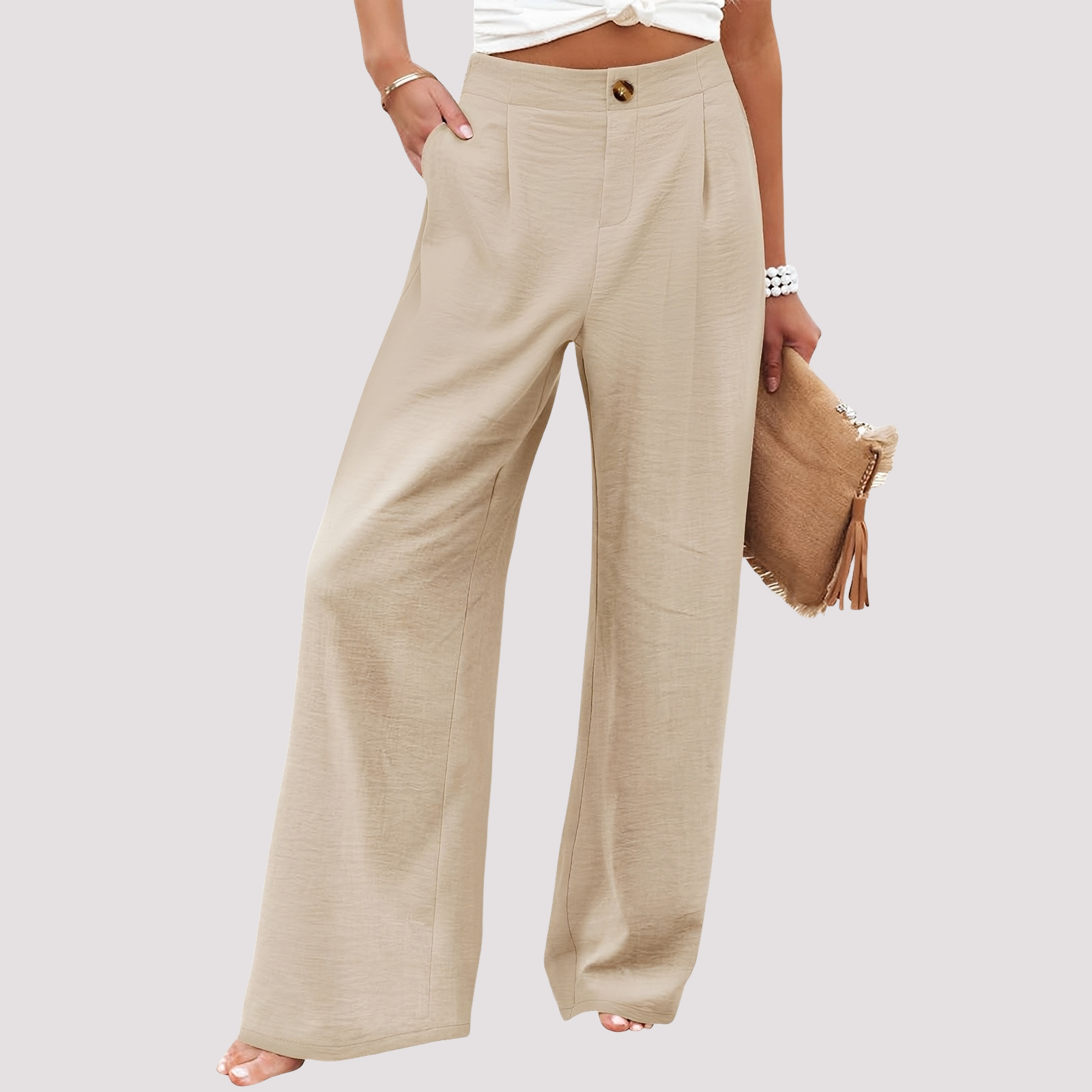 Pantalon Femme | Jambe Large & Confort Taille Haute