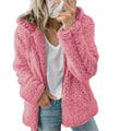 Mode Femme | Élégant Manteau en Peluche Ours Teddy : Manteau en Fleece Doux avec Poches et Fermeture Éclair