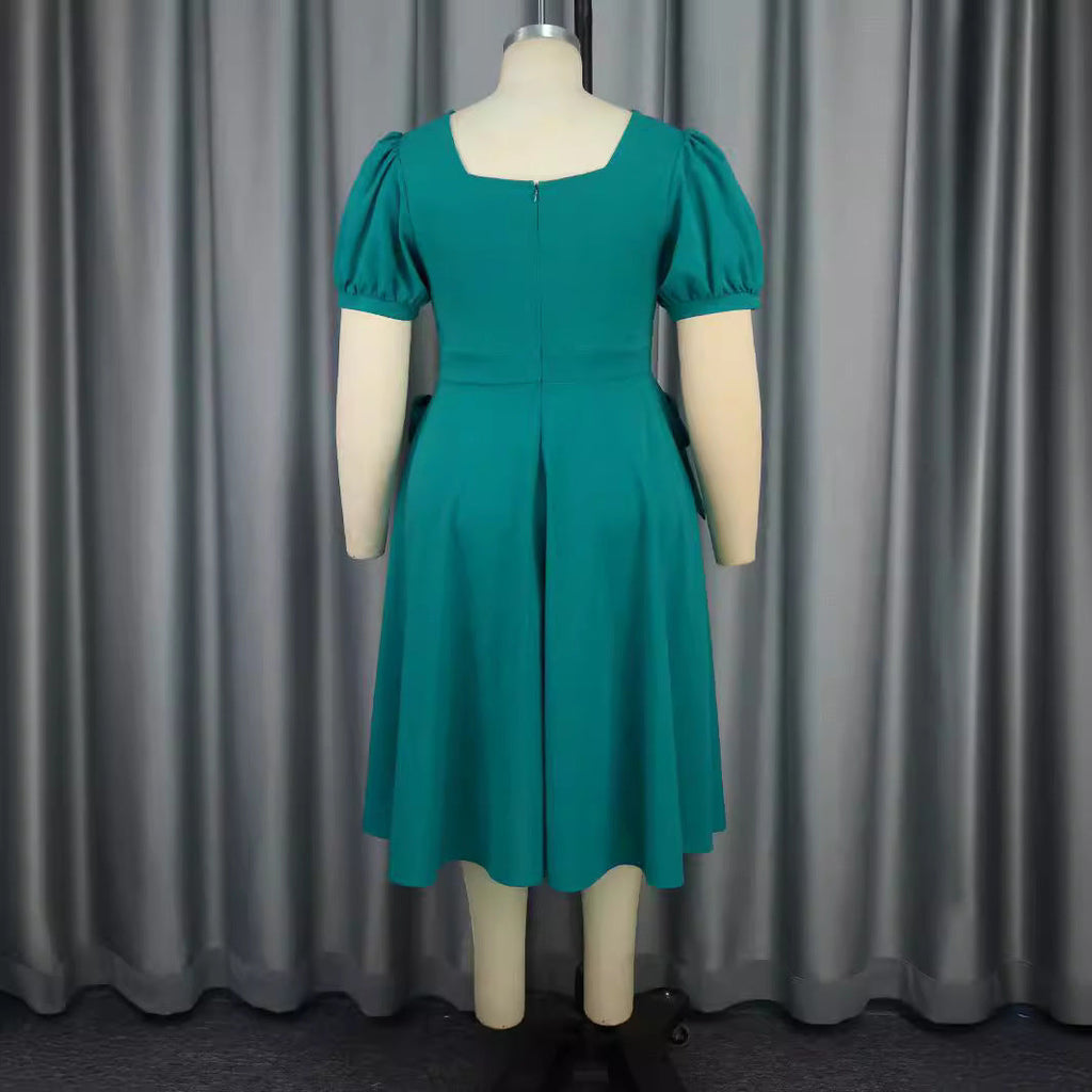 Robe Femme Bekväm avec Détails Volumineux en Nœud Mirla