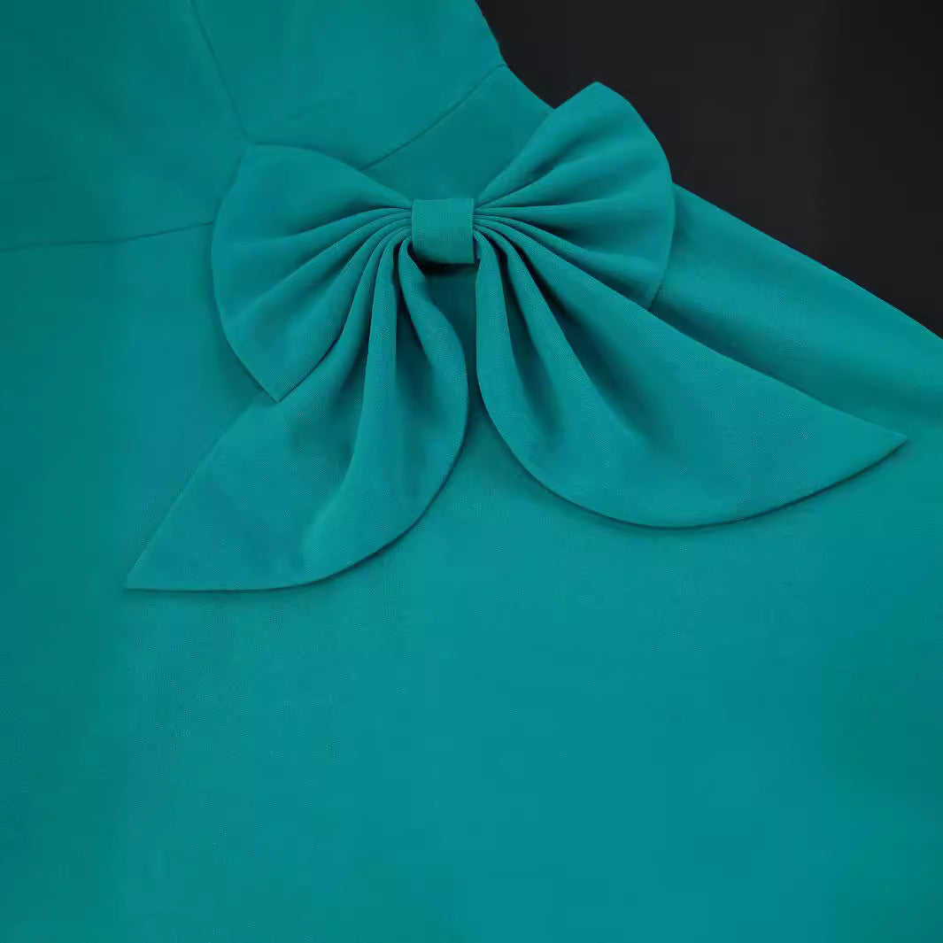 Robe Femme Bekväm avec Détails Volumineux en Nœud Mirla