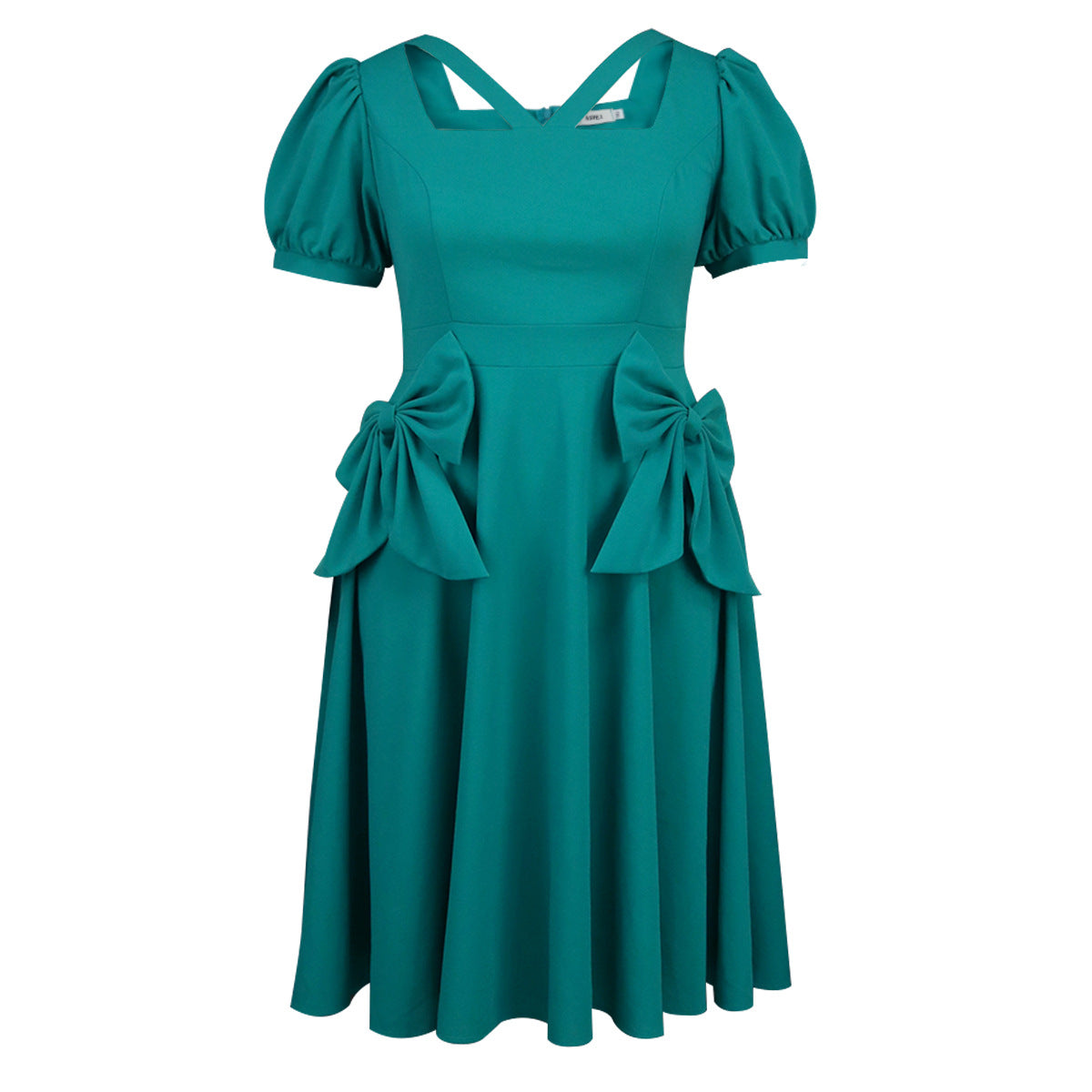 Robe Femme Bekväm avec Détails Volumineux en Nœud Mirla