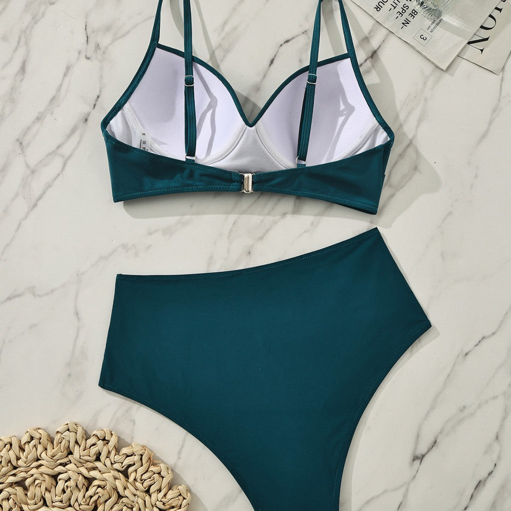 Bikini femme taille haute avec haut noué Mirla