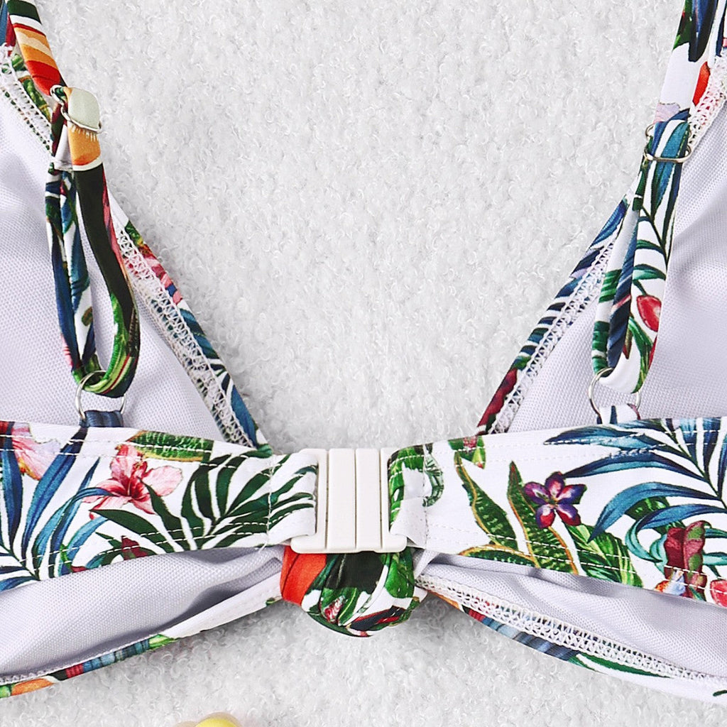 Bikini Femme Taille Haute avec Imprimé Tropical Mirla