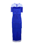 Robe maxi femme avec franges Mirla