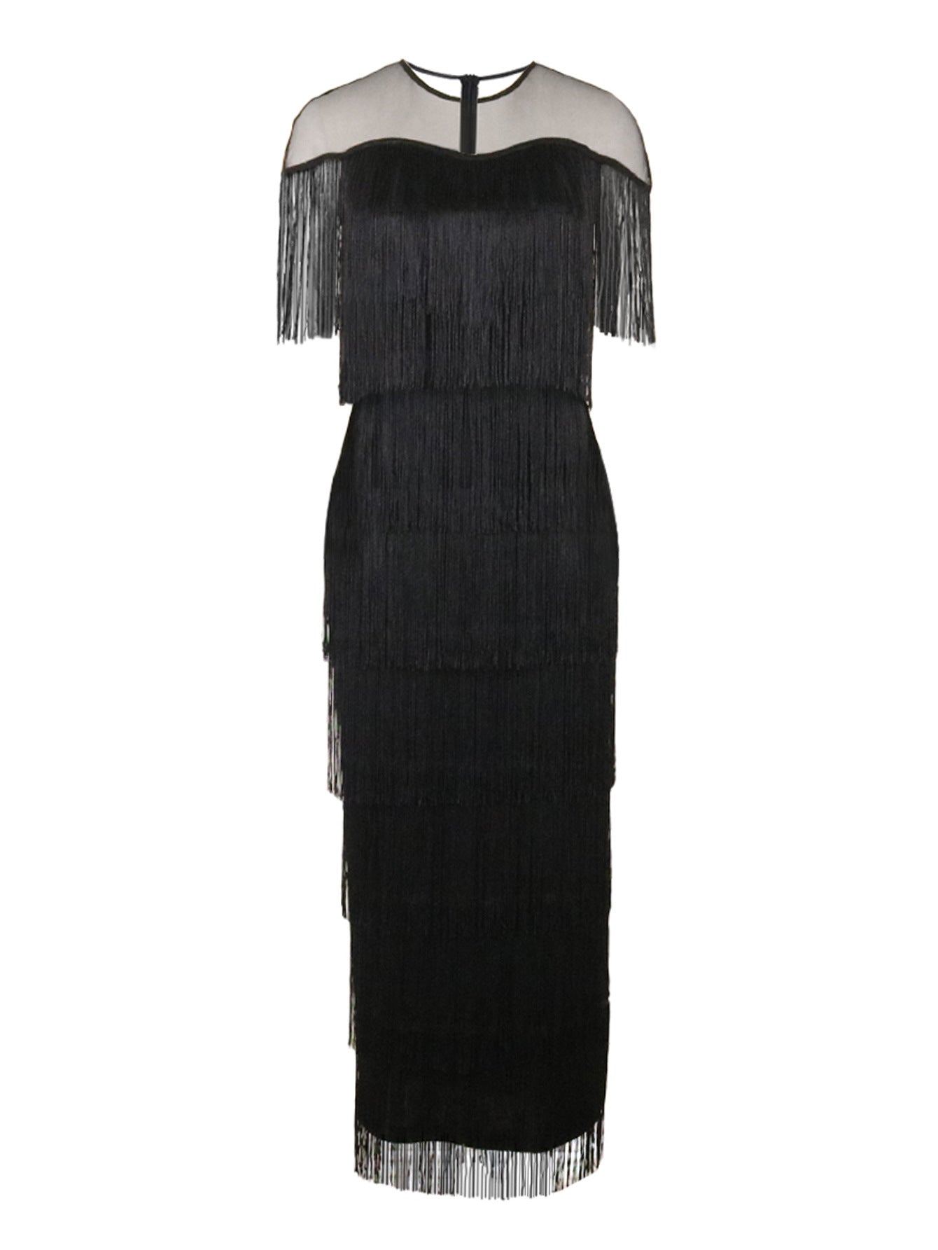 Robe maxi femme avec franges Mirla