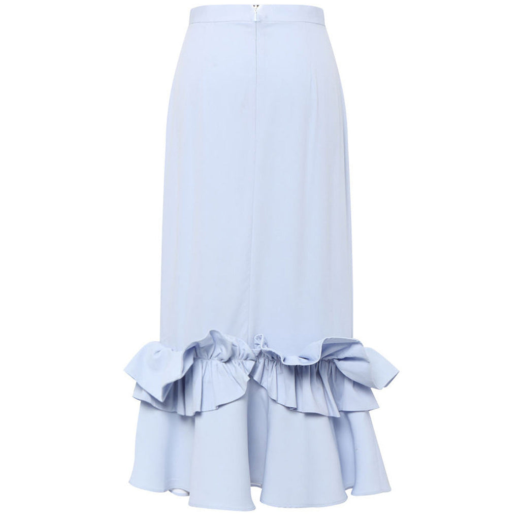 Jupe midi femme avec volants volumineux Mirla