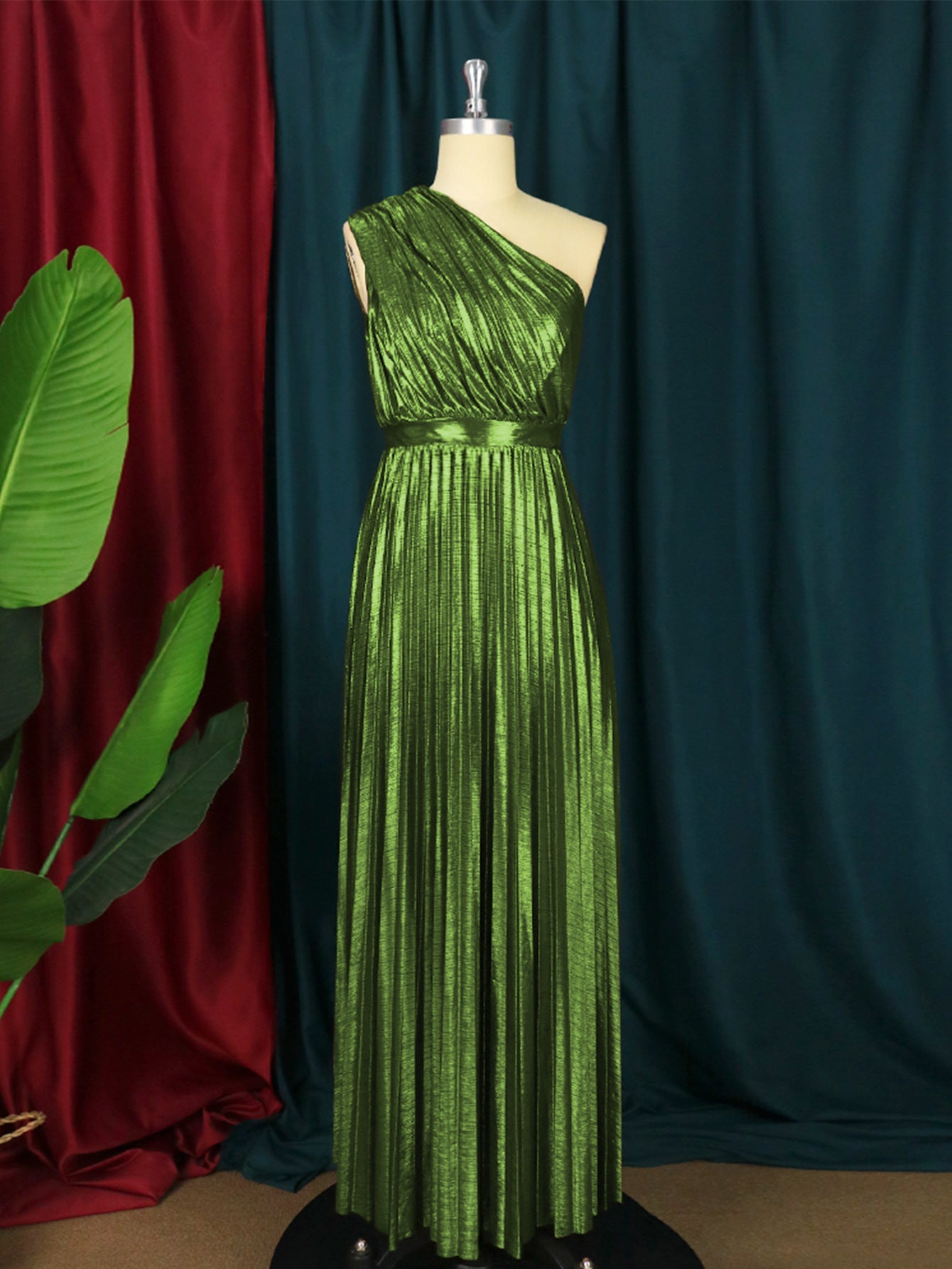 Robe de soirée plissée pour femmes avec haut scintillant Mirla