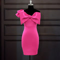 Robe femme près du corps avec accent nœud volumineux Mirla