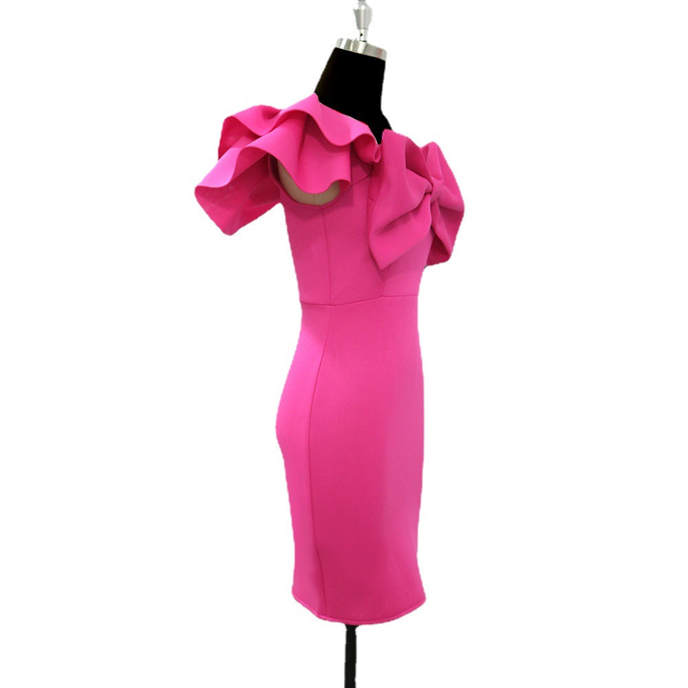 Robe femme près du corps avec accent nœud volumineux Mirla