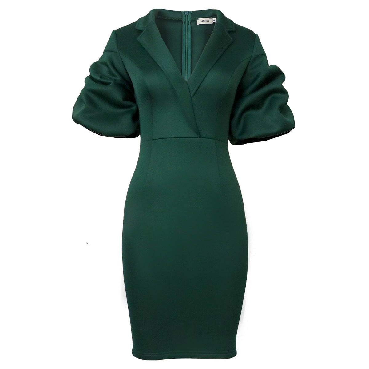 Robe en béton figuratif pour femmes avec des manches bouffantes volumineuses et un détail élégant Mirla