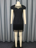 Robe Glamour pour Femmes avec Franges et Détail Transparent Mirla