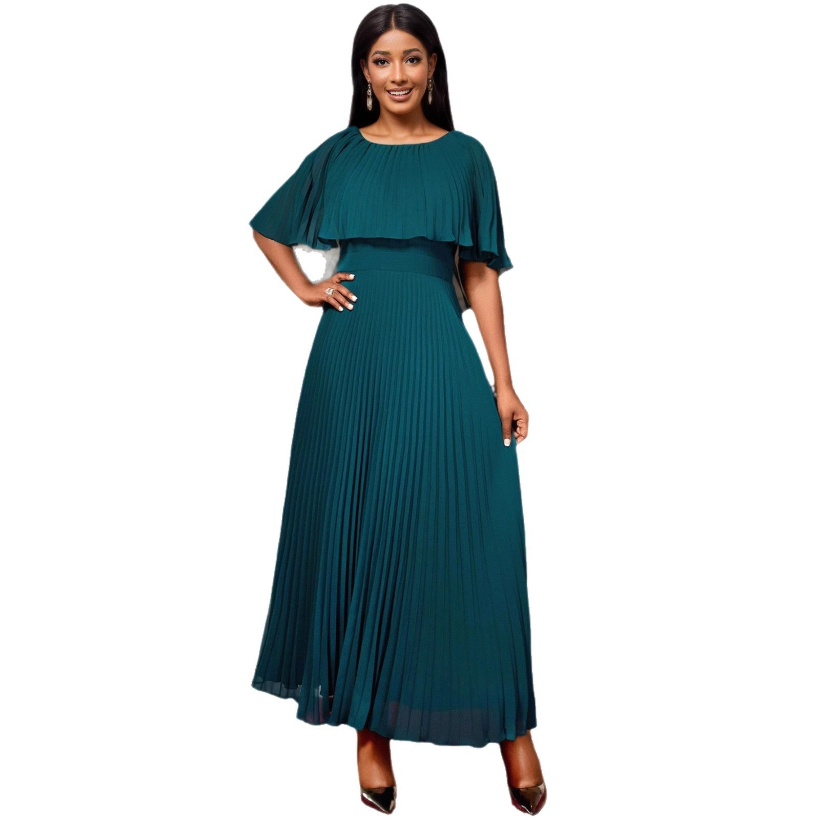 Robe Maxi Plissée pour Femmes avec Élégantes Drapés Mirla