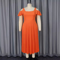 Robe plissée pour femmes avec volants sans épaules Mirla