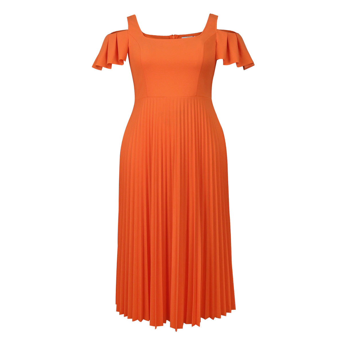 Robe plissée pour femmes avec volants sans épaules Mirla