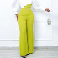 Pantalon Palazzo taille haute pour femmes avec boucle élégante Mirla