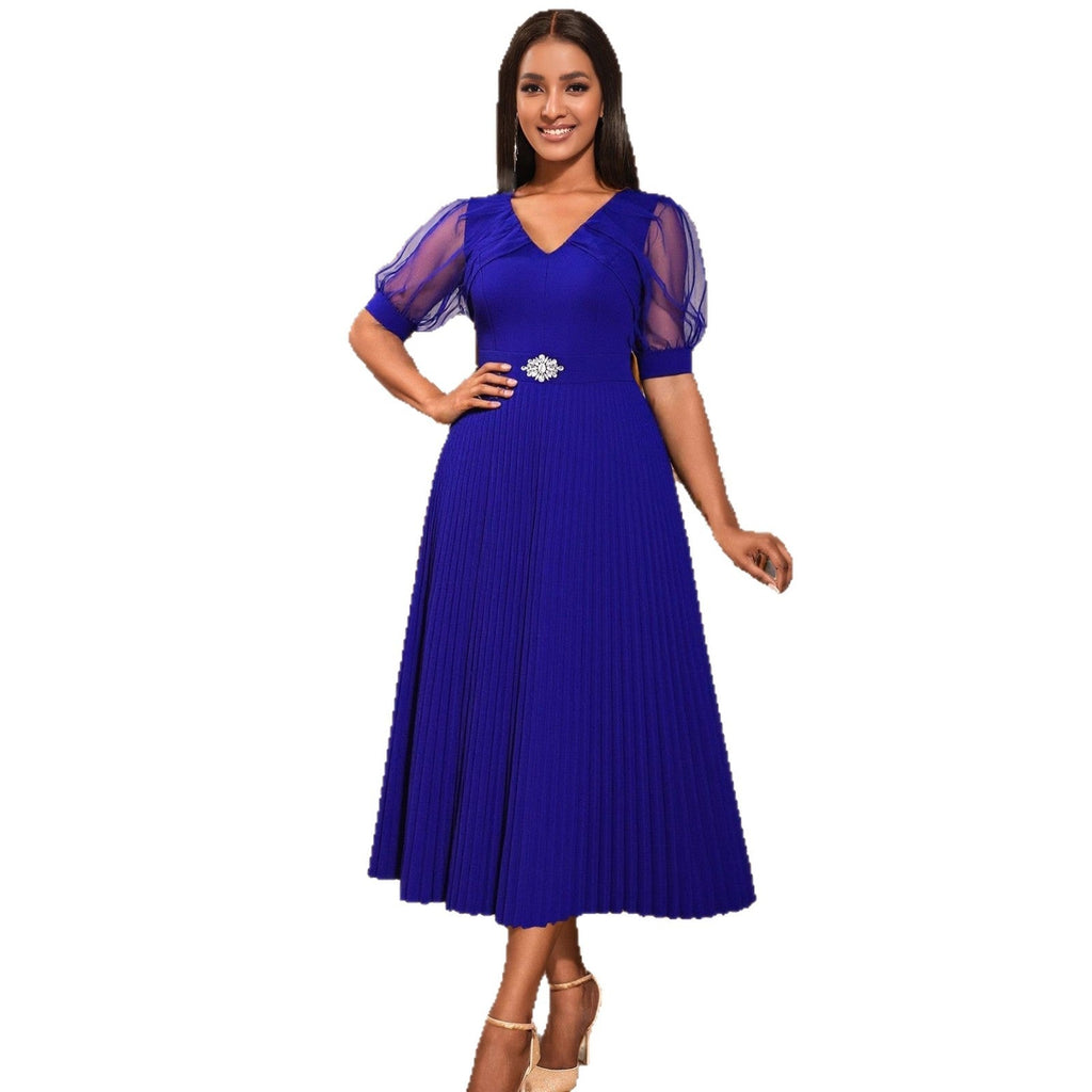 Jupe midi aérienne avec des manches en chiffon élégantes Mirla