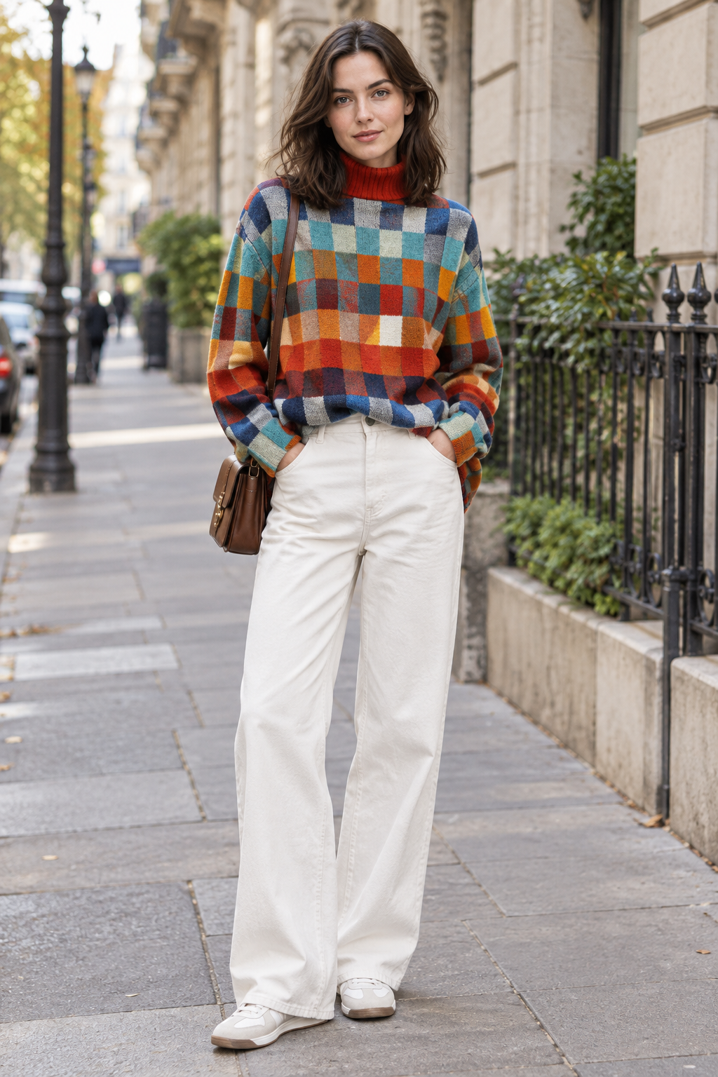 Pull Col Roulé Rétro