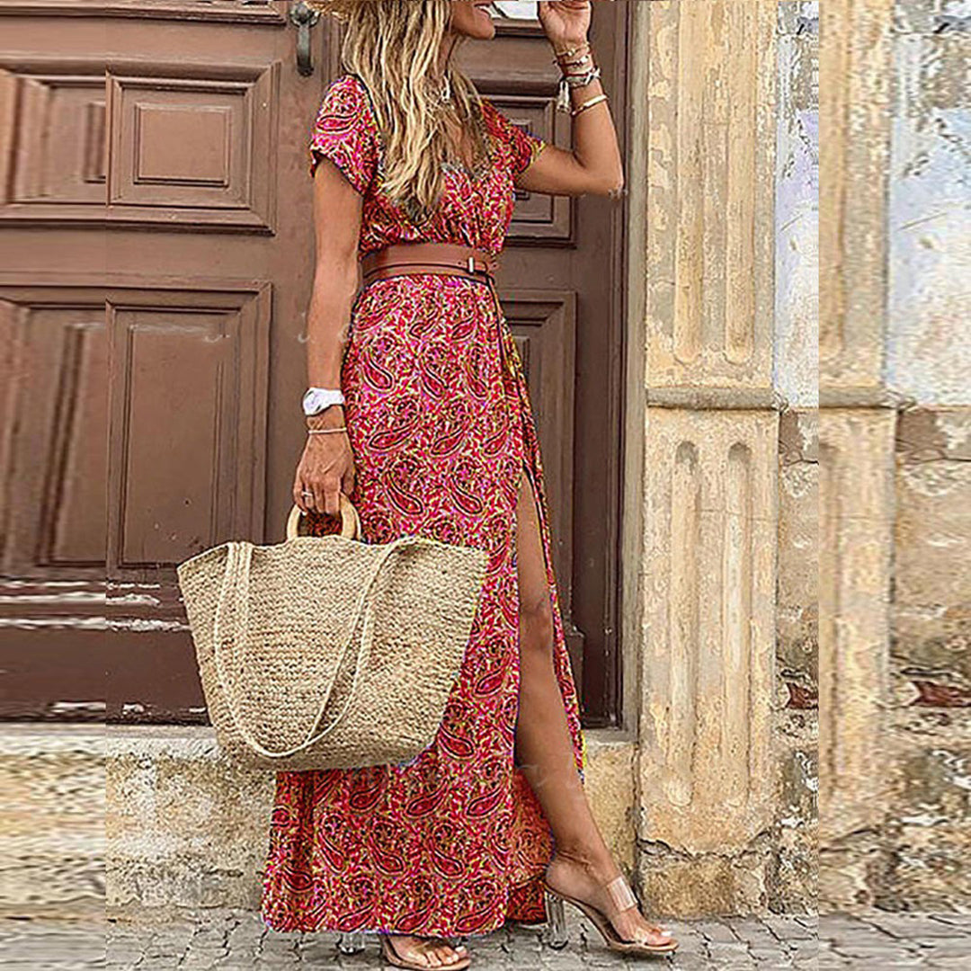 Liora | Robe Maxi Ibiza au style Hippie + Ceinture OFFERTE