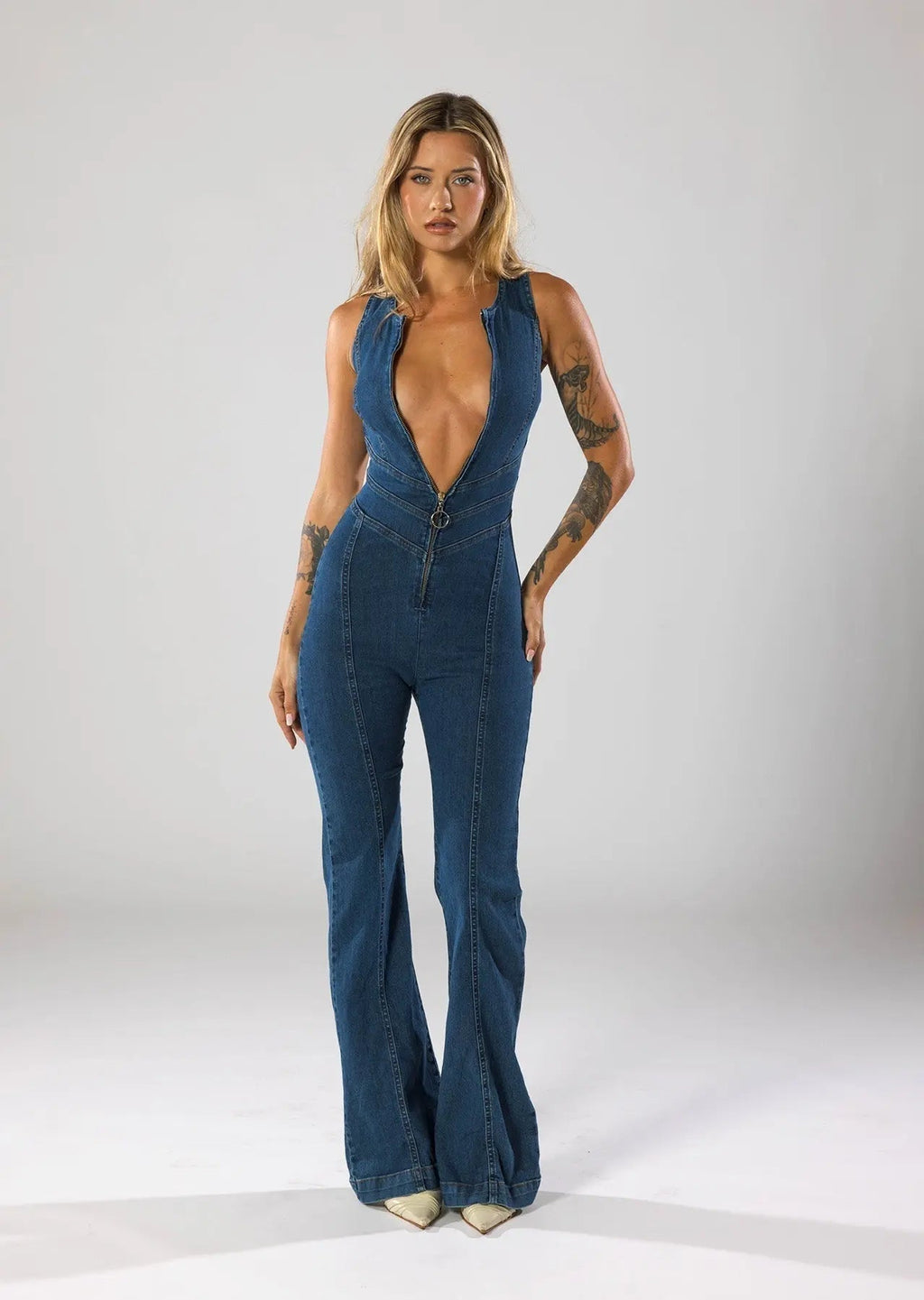 Salopette en Jean Femme | Cintrée & Avec Patte de Boutonnage