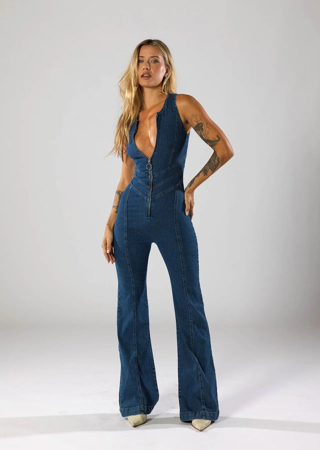 Salopette en Jean Femme | Cintrée & Avec Patte de Boutonnage