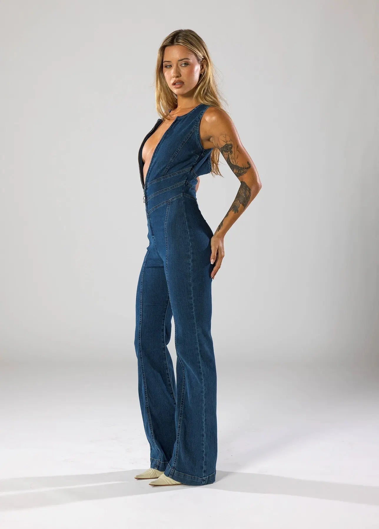 Salopette en Jean Femme | Cintrée & Avec Patte de Boutonnage