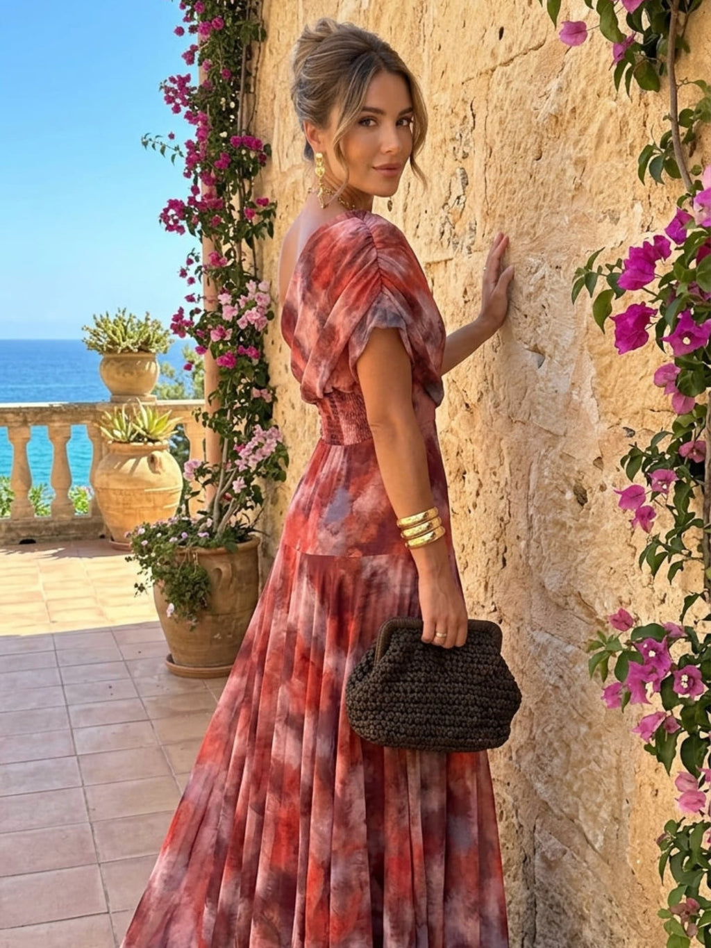 Robe Maxi à Épaule Unique pour Femmes