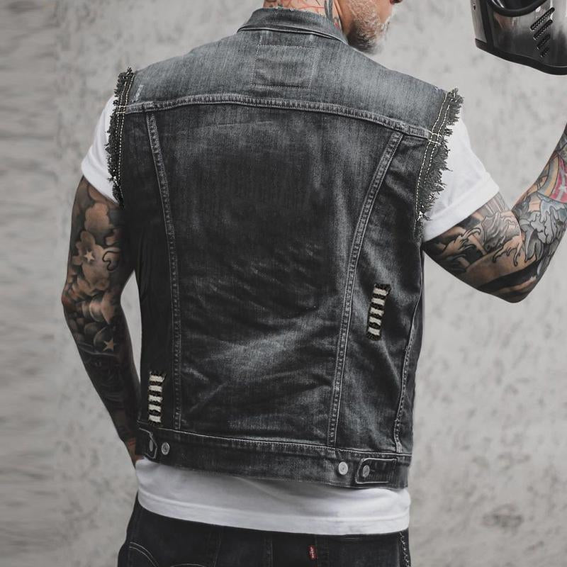 Noah | Gilet en denim décontracté et stylé pour hommes