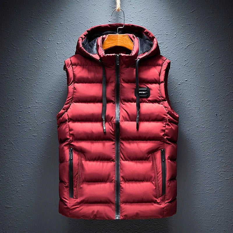 Steffen | Gilet à capuche matelassé chaud et moderne