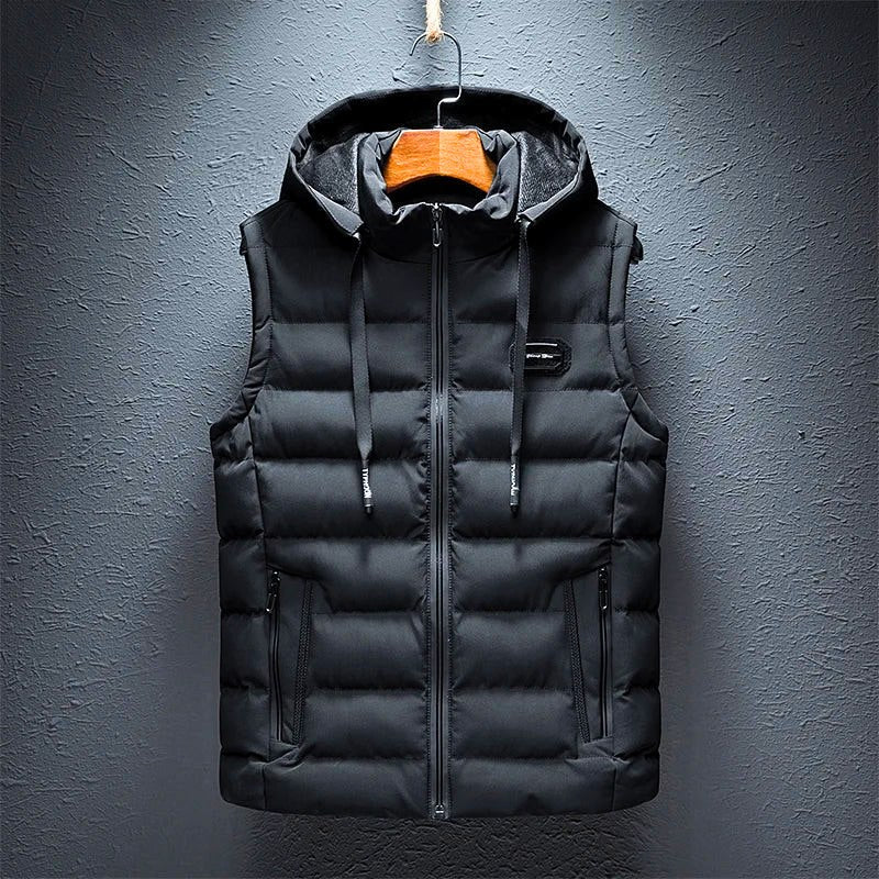 Steffen | Gilet à capuche matelassé chaud et moderne