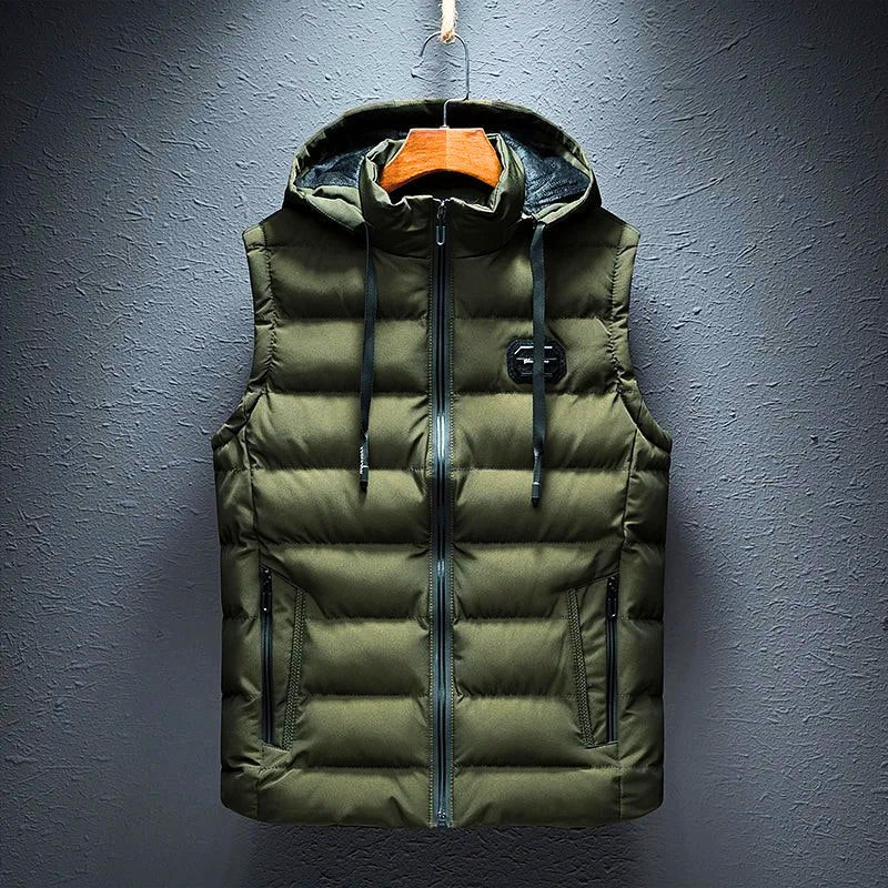 Steffen | Gilet à capuche matelassé chaud et moderne