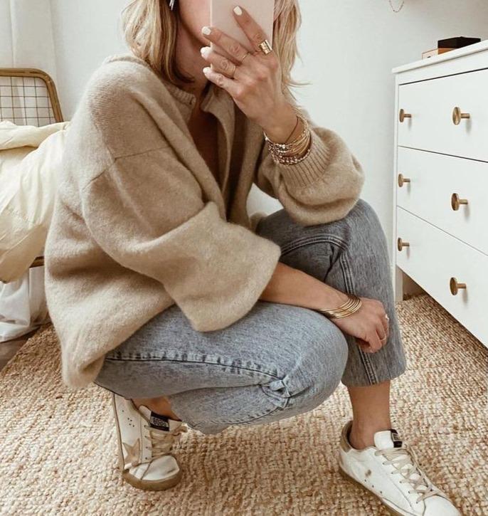 Lena | Gilet en tricot chaud et confortable avec boutons