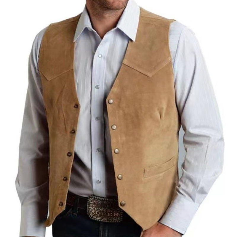 Patrick | Gilet western en daim classique et élégant