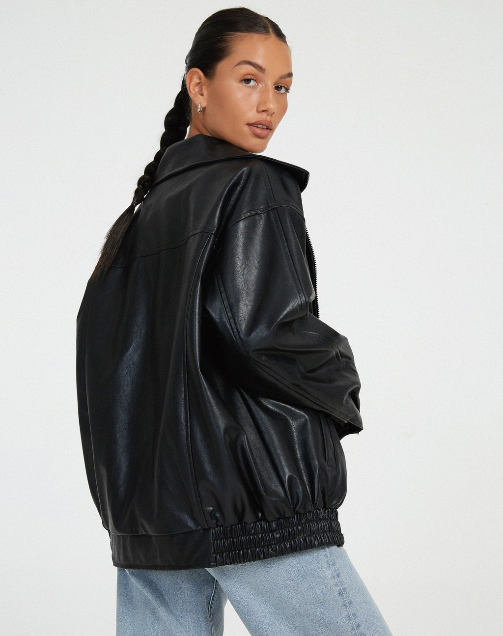 Veste Oversized Femme – Avec Fermeture Éclair, Convient pour le Printemps et l'Automne