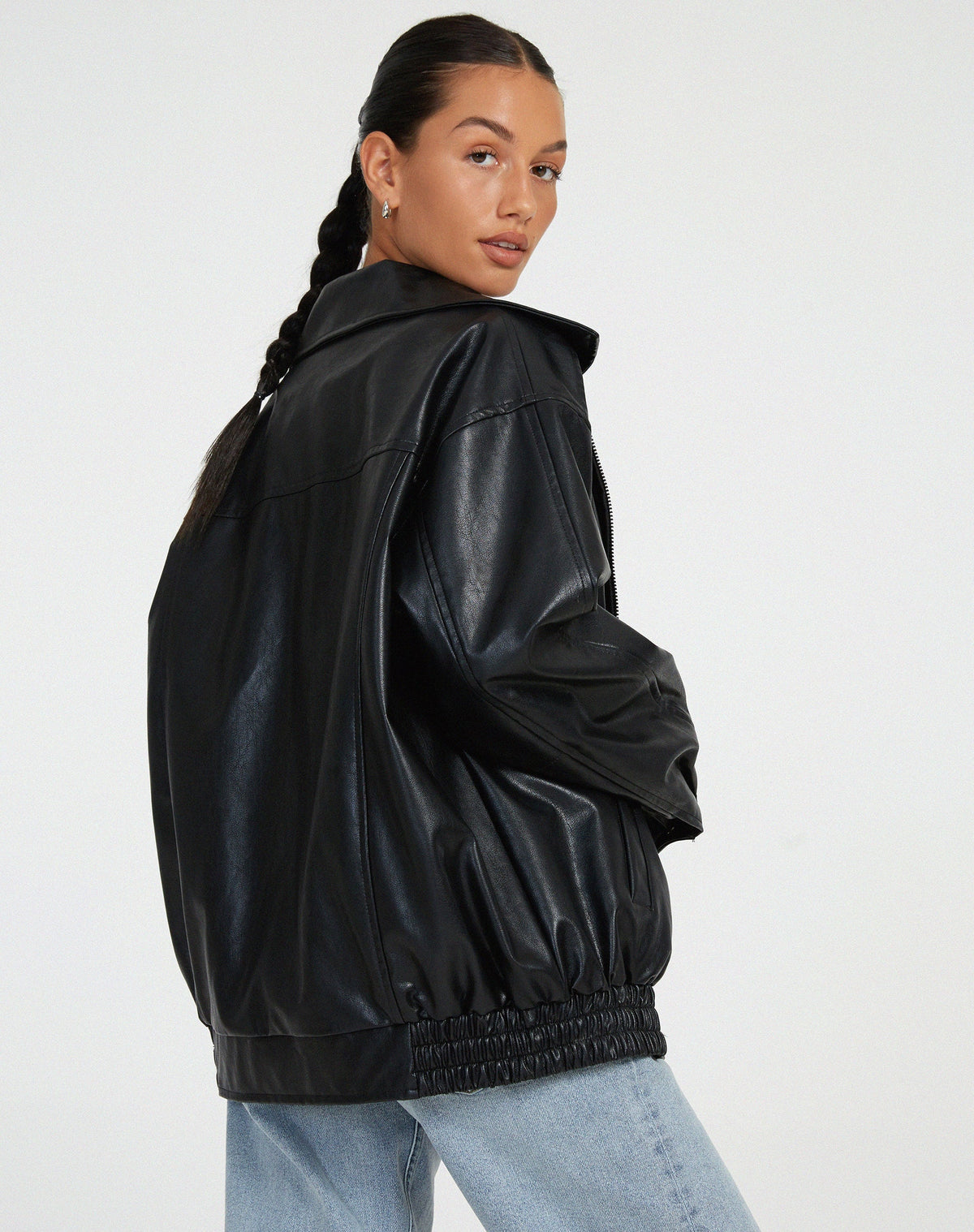 Veste Oversized Femme – Avec Fermeture Éclair, Convient pour le Printemps et l'Automne