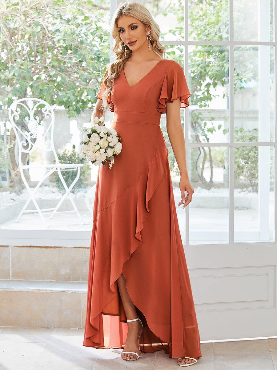 Moreeza | Robe de demoiselle d'honneur fluide en chiffon