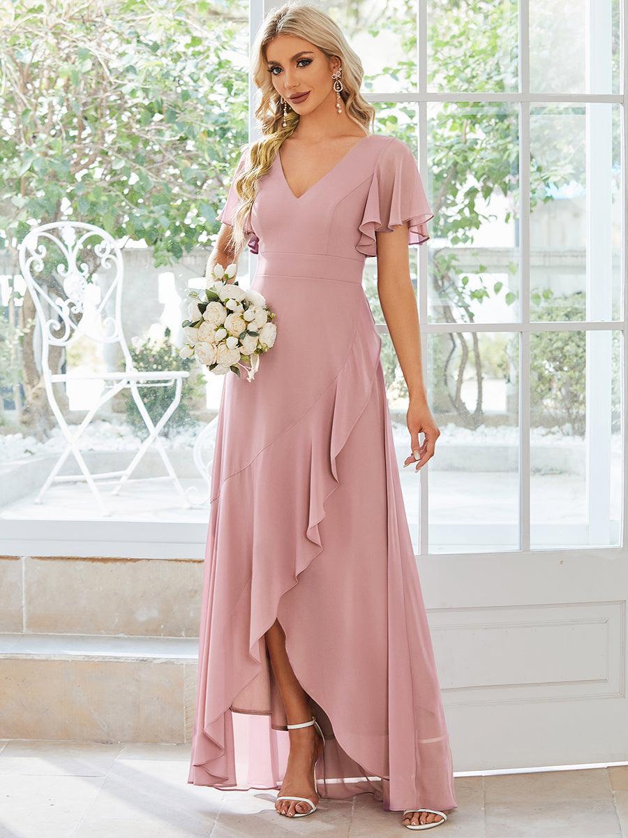 Moreeza | Robe de demoiselle d'honneur fluide en chiffon