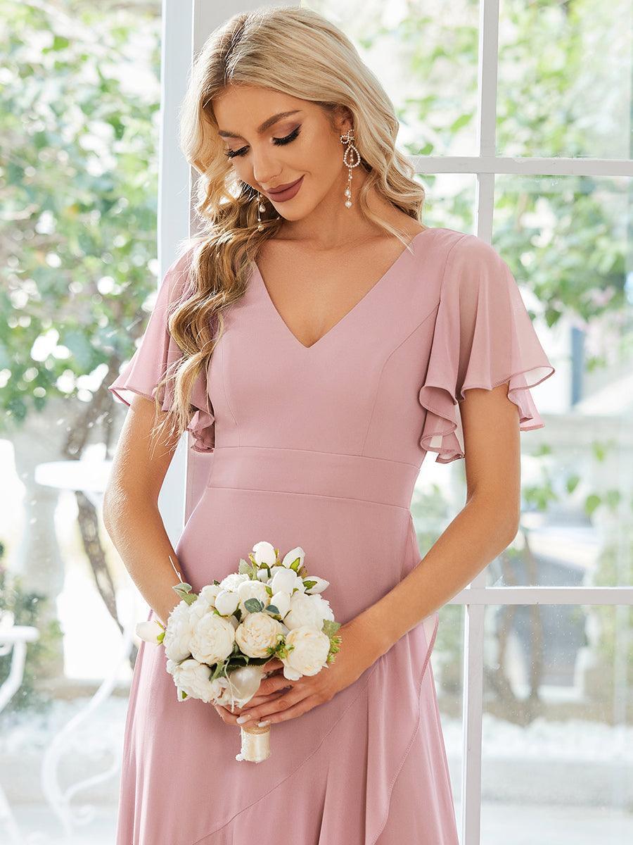 Moreeza | Robe de demoiselle d'honneur fluide en chiffon