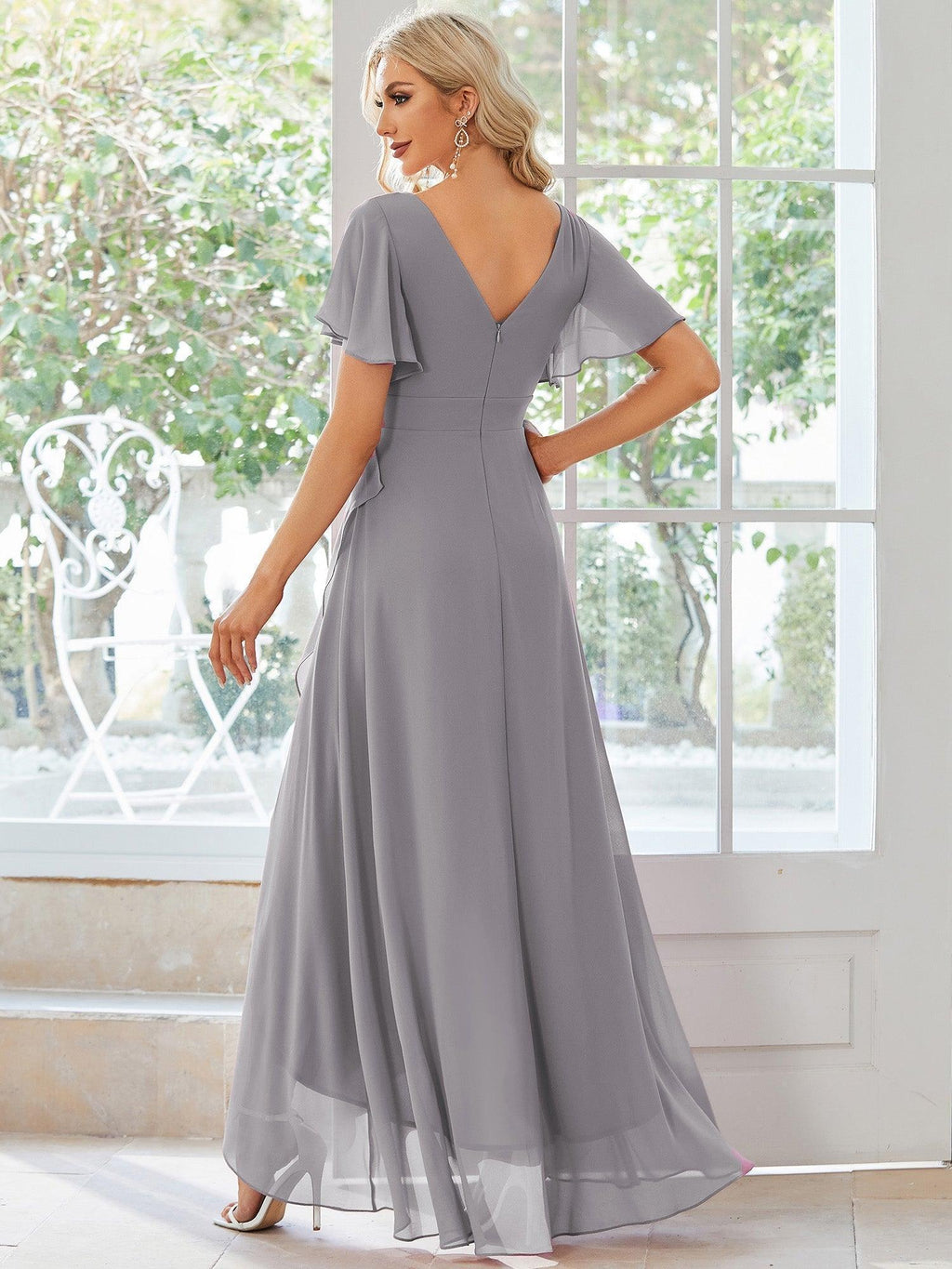 Moreeza | Robe de demoiselle d'honneur fluide en chiffon