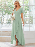 Moreeza | Robe de demoiselle d'honneur fluide en chiffon