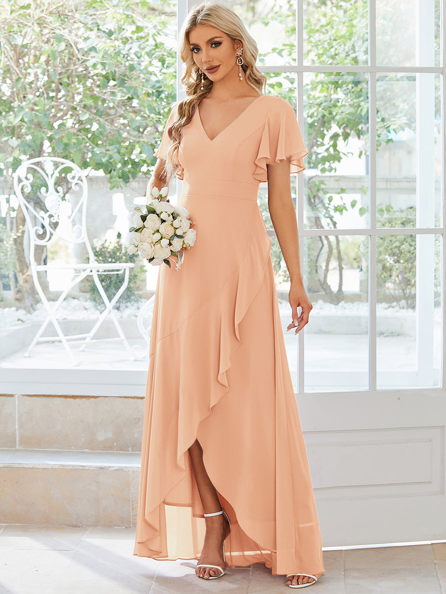 Moreeza | Robe de demoiselle d'honneur fluide en chiffon
