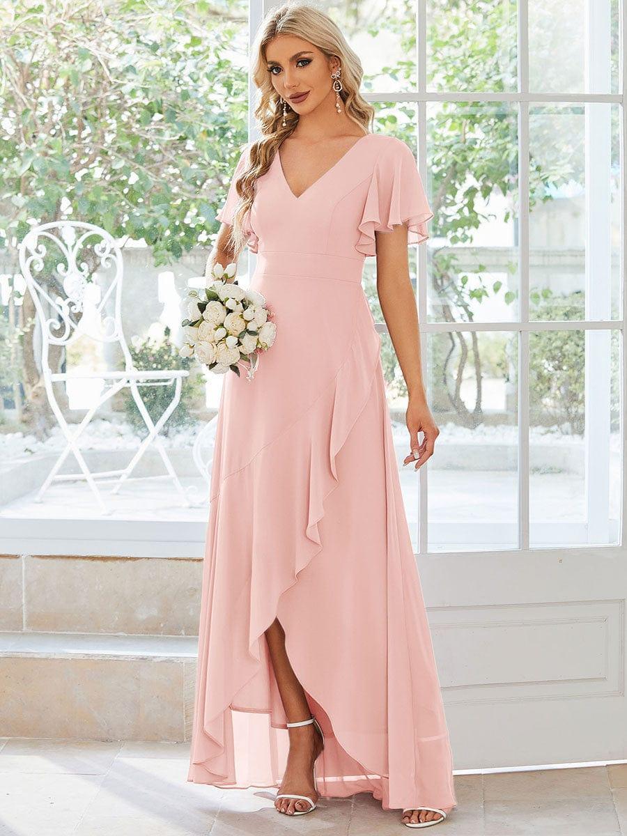Moreeza | Robe de demoiselle d'honneur fluide en chiffon